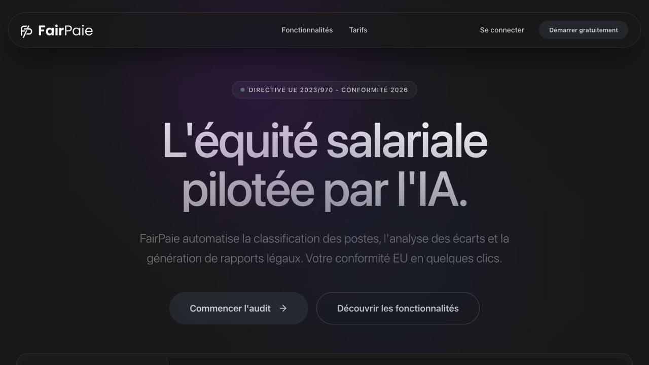 Aperçu du projet FairPaie